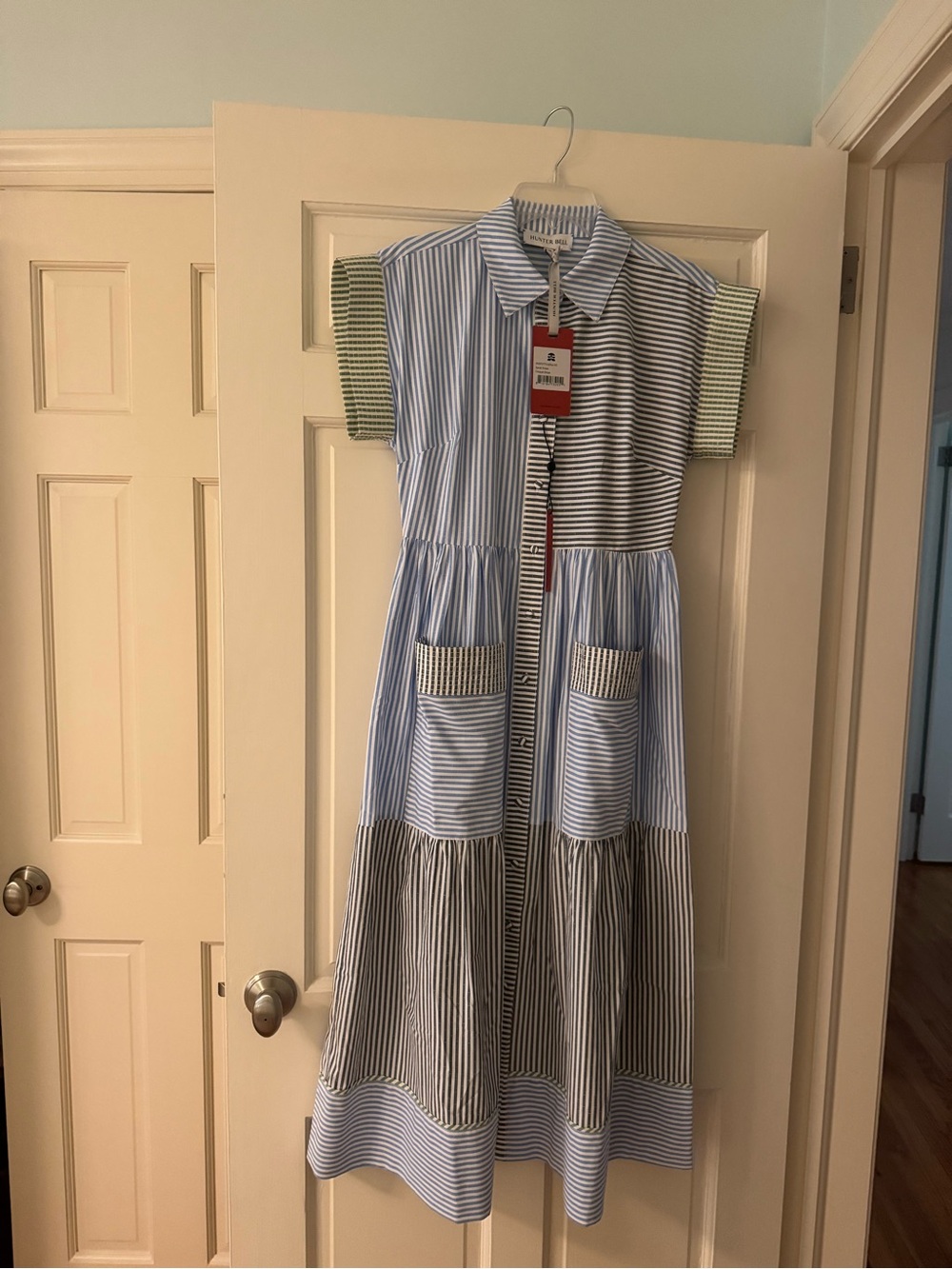 NWT HUNTER BELL Sarah Dress Croquet Stripe - Picture 2 of 6